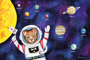 Plakat med solsystemet