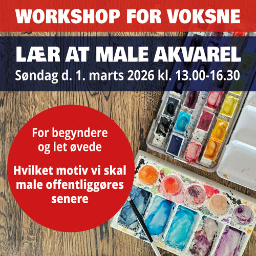 Workshop for voksne - Søndag den 1. marts 2026 kl. 13.00-16.30