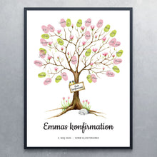 Fingeraftrykstræ til konfirmanden