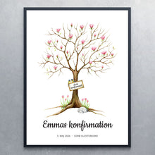 Fingeraftrykstræ til konfirmanden