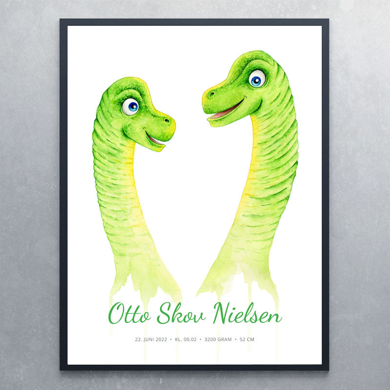 Plakat med dinosaurer