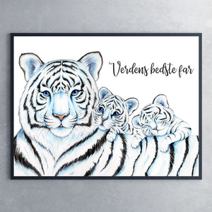 Plakat med tiger til fars dag