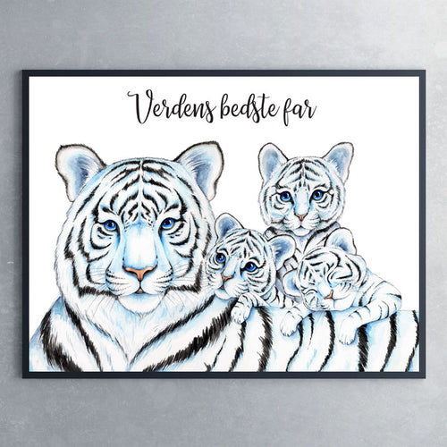 Plakat med tiger til fars dag
