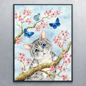 Plakat med kat - Art by Mette Laustsen