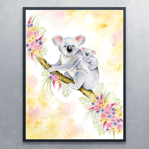 Plakat med koalabjørne - Art by Mette Laustsen
