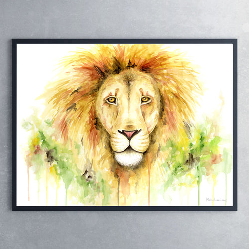 Plakat med løve - Art by Mette Laustsen