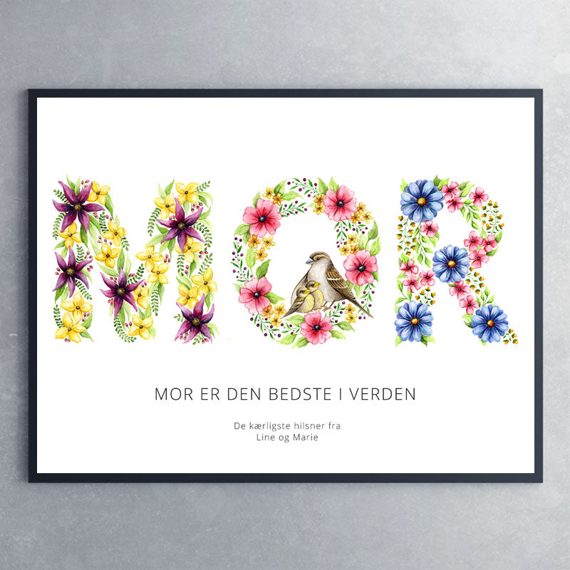 Plakat til mors dag - Art by Mette Laustsen