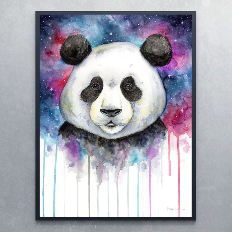 Plakat med panda - Art by Mette Laustsen