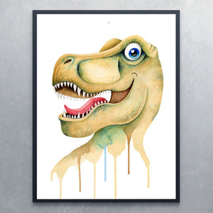 Plakat med tyrannosaurus
